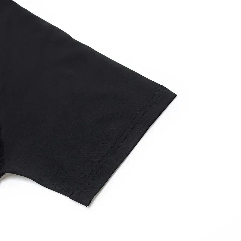 Compression t-Shirts for Mens Short Sleeve Gym Breathable Workout Fitness Undershirts Quick Dry Athletic High Elasticity Tops