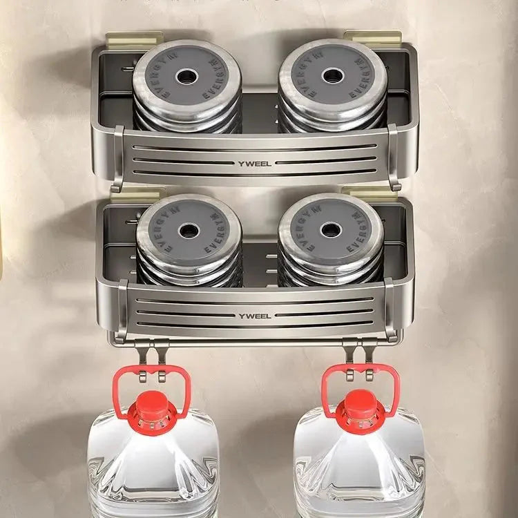 Bathroom storage shelf Bathroom toilet washstand Hand washing bathroom shower gel Wall storage shelf free of holes