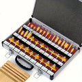 35 Pieces/Set Carbide Tipped Router Bits, 1/4 Inch Shanks, Woodworking Router, Premium Woodworking Router Bit Set, Carbide Tippe