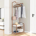 Independent Hanger Brown Metal Shoe Hanger 4 Hooks Clothes Rack Clothes Hangers Coat Hanger Stand Wardrobe Stand