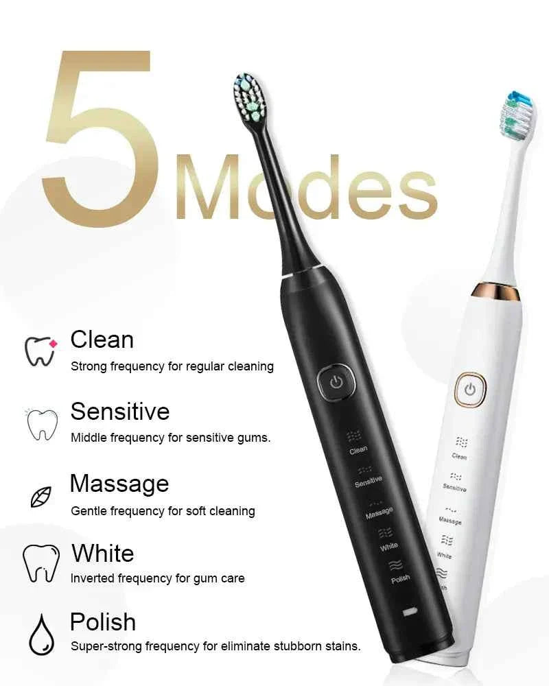 Sonic Electric Toothbrush Smart Ultrasonic Dental Teeth Whitening Rechargeable Adult Tooth Brush Sarmocare S100 With8 Brush Head