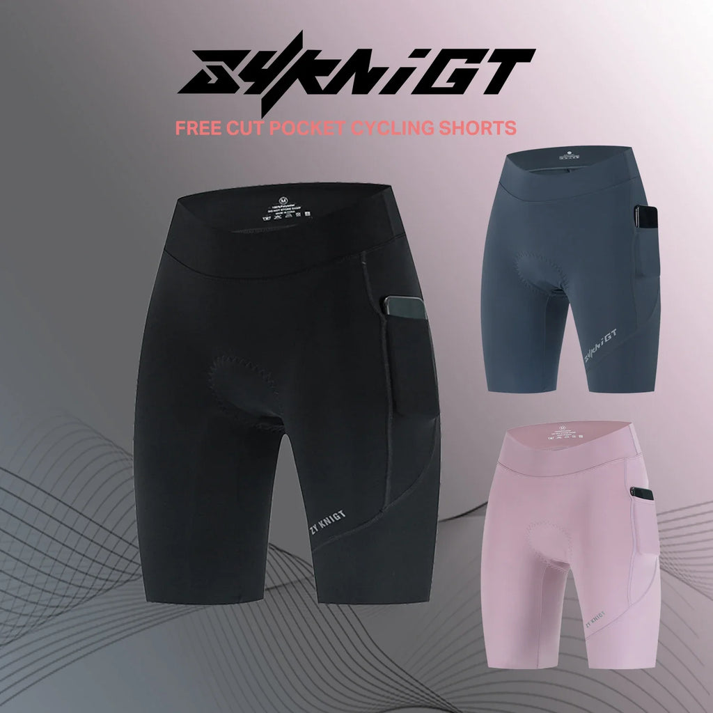 ZYKNIGT Women's Pro Summer Cycling Bib Shorts - High-Performance Free-Cut Hems & Breathable Quick-Dry Compression