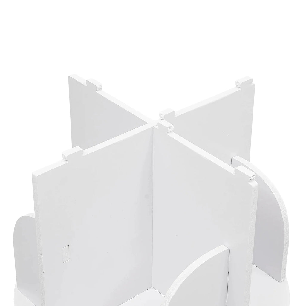 2/4-Tier Wooden Rotatable Bookshelf - 360°Display Floor Standing Storage Rack, White Multifunctional Bookshelf Organizer