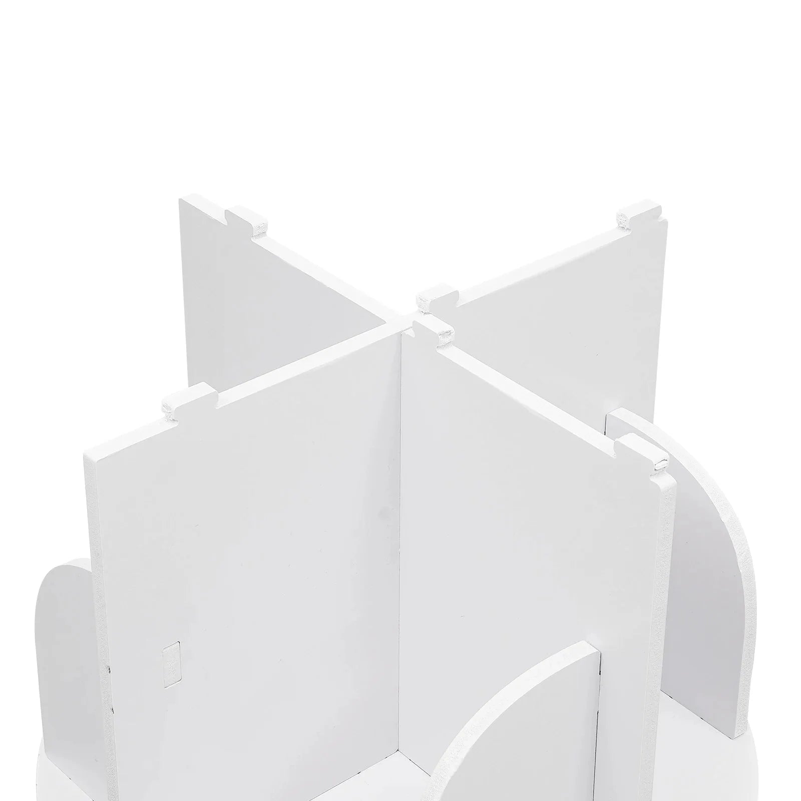 2/4-Tier Wooden Rotatable Bookshelf - 360°Display Floor Standing Storage Rack, White Multifunctional Bookshelf Organizer