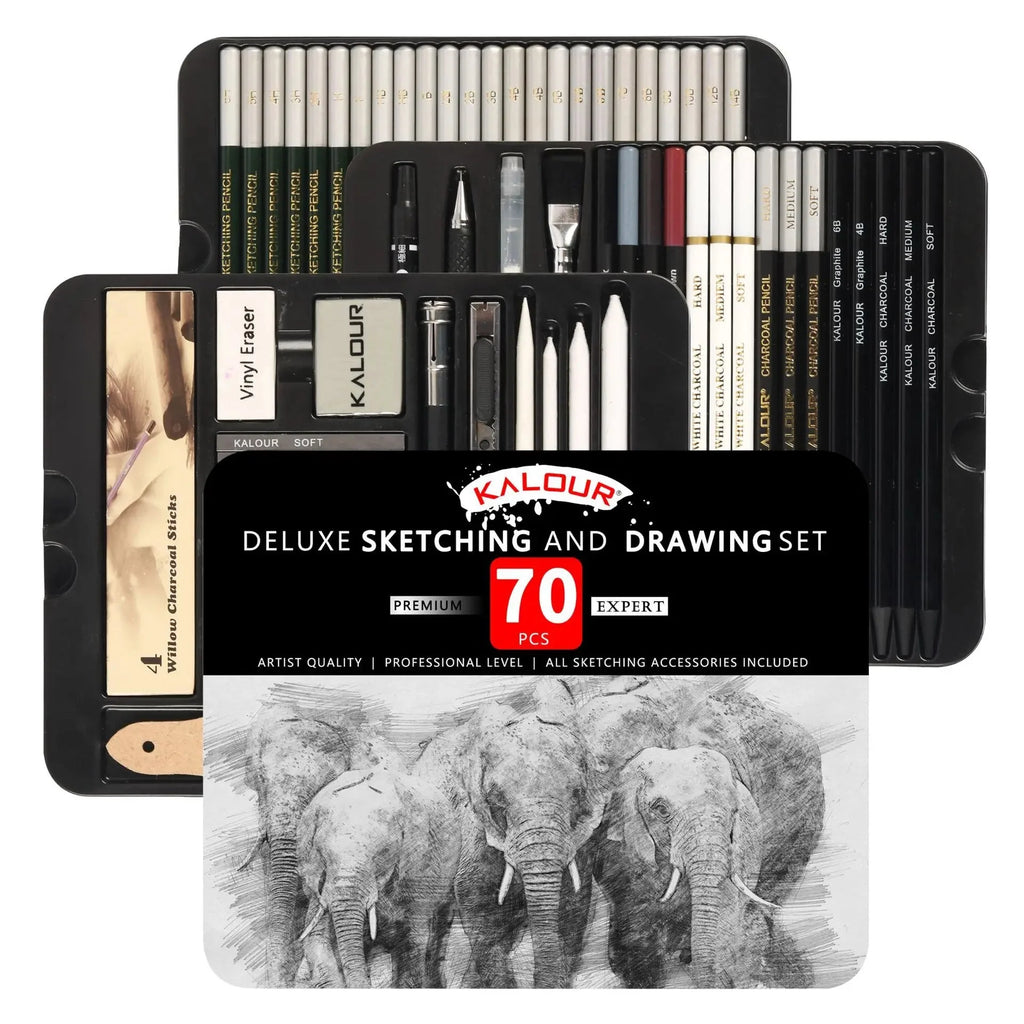 Professional Art Painting Set 70Pieces of Sketch Pencil Set Sketch Tool Set Art Painting Pencil Art Supplies for Painting