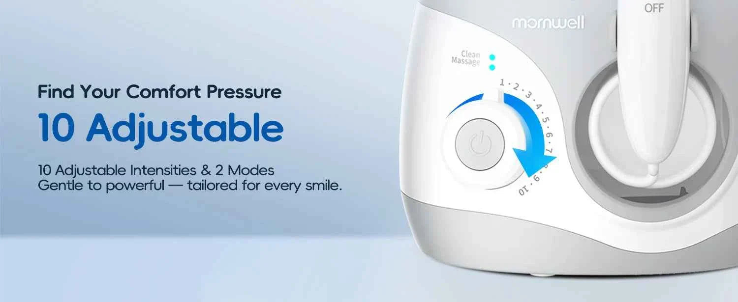 Home Water Flosser, 10 Adjustable Pressures,600 ml Large Capacity,6 Home Nozzles Professional Oral Irrigator for Teeth Clean