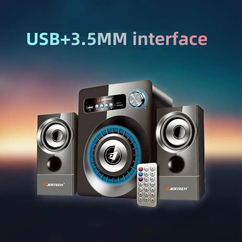 3D Subwoofer HiFi Wired Desktop Portable Bluetooth Speakers 5.1 Remote Control Home Theater Sound  Bar For Computers USB/SD card