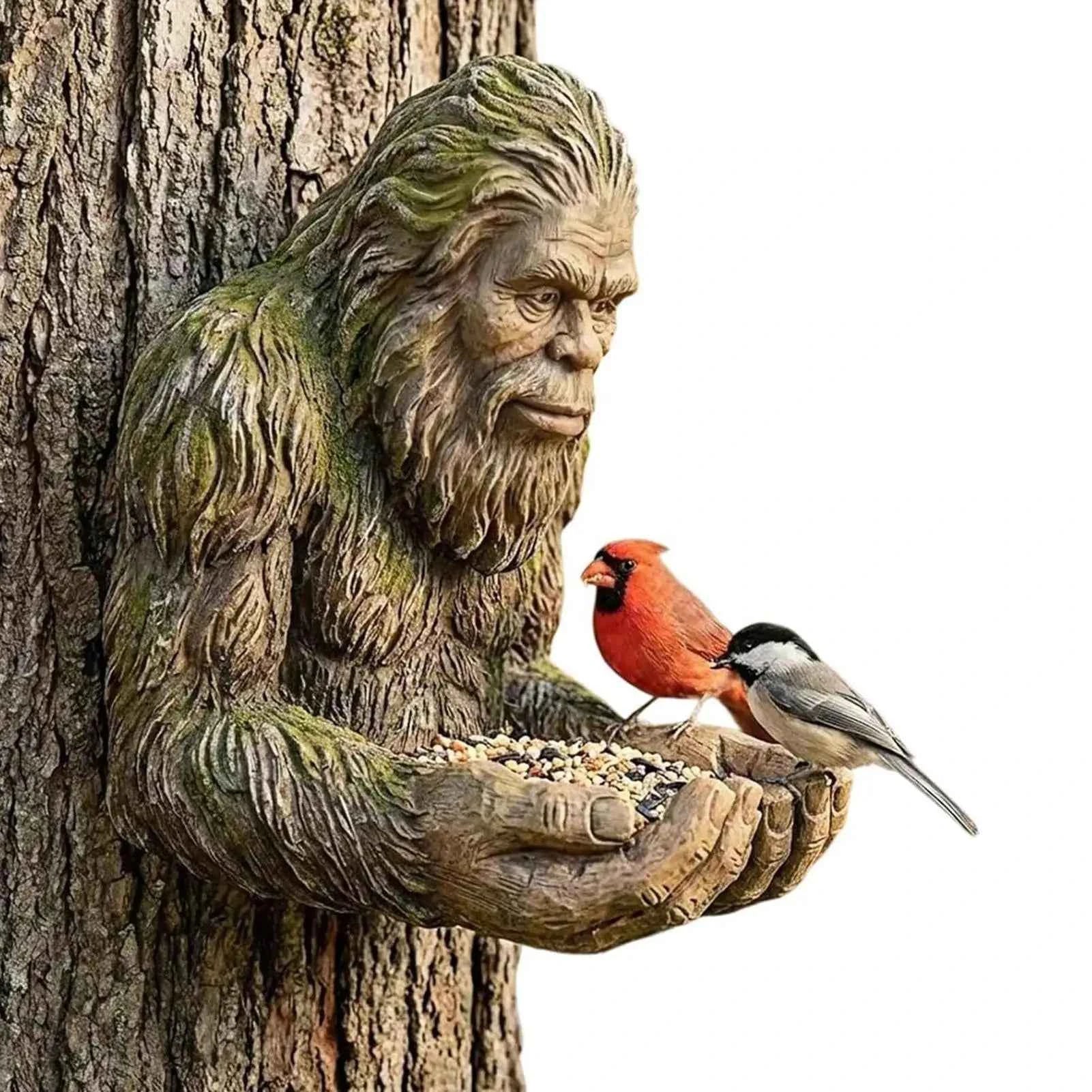 Bird Feeder Big-foot Garden Sculpture Yard Art Decoration Wild Bird Feeding Station funny resin statue Bird Feeding supplies