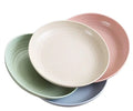 4pcs/Set Wheat Straw Plate Lightweight Unbreakable Reusable Dinner Dishes Plates Dishwasher & Microwave Safe for Kitchen Camping