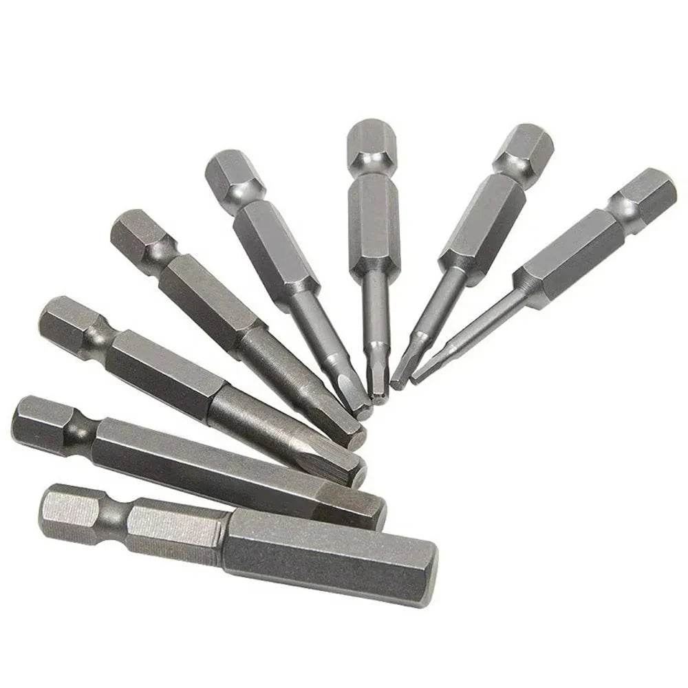 8pcs 100mm Hex Head Allen Wrench Drill Bits Set SAE Metric Allen Electric Hexagonal Bit Screwdriver Socket Bit Power Tool Parts