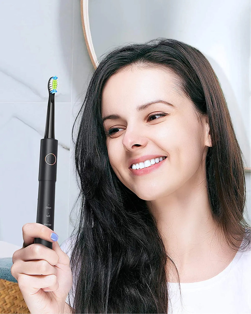 Fairywill Sonic Electric Toothbrush E11 Waterproof USB Charge Rechargeable Electric Toothbrush 8 Brush Replacement Heads Adult