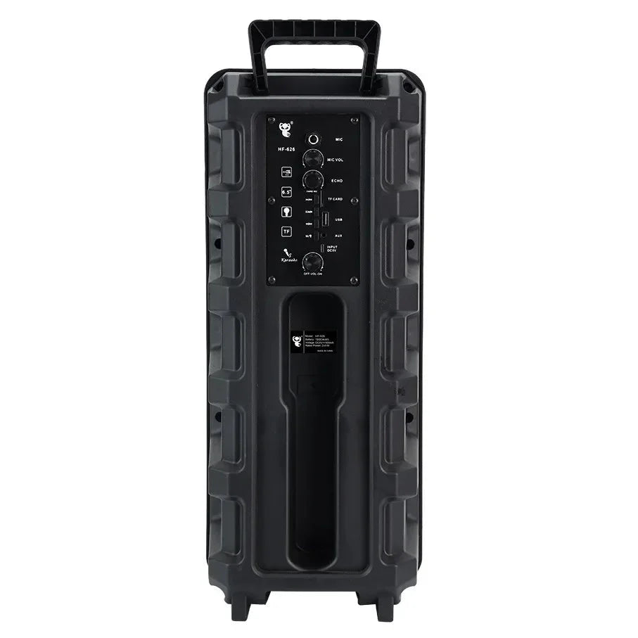 High Power Portable Karaoke Partybox Wireless Bluetooth Dual Speakers Outdooor Heavy Bass Subwoofer 6.5-inch Soundbar