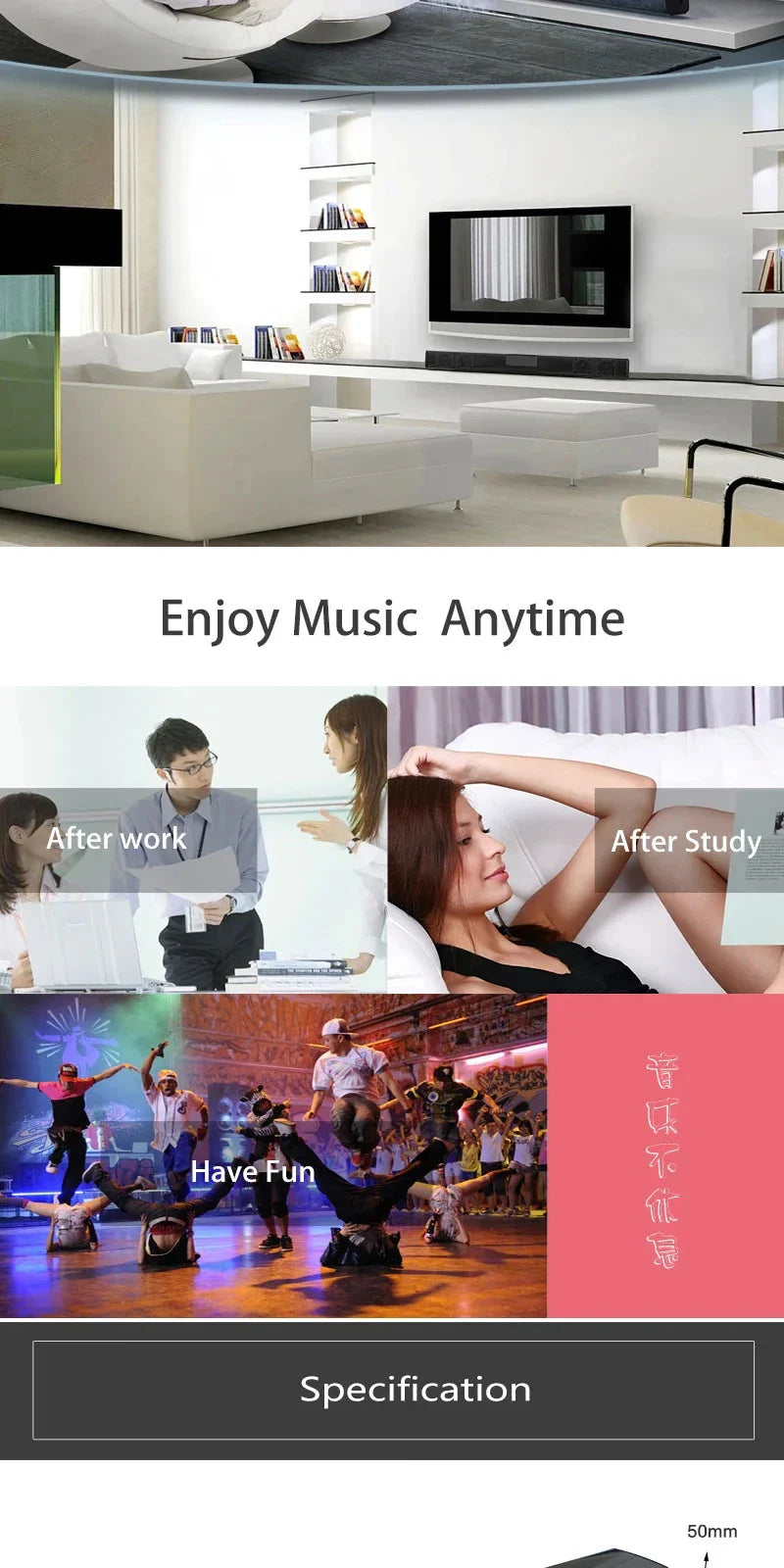 40W Soundbar TV Portable Bluetooth-compatible Speaker Sound bar Wireless Column Home Theater Sound System RCA AUX For TV PC
