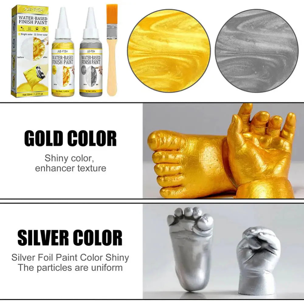30ml Gold Paint Metallic Acrylic Paint Waterproof Not Faded For Statuary Coloring DIY Hand Clothes Painted Graffiti Pigments