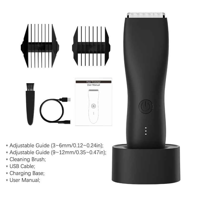 Professional Hair Clippers For Men Quiet Cordless Electric Groin & Pubic Body Hair Trimmer Wet/Dry Groomer Clippers Shaver Razor