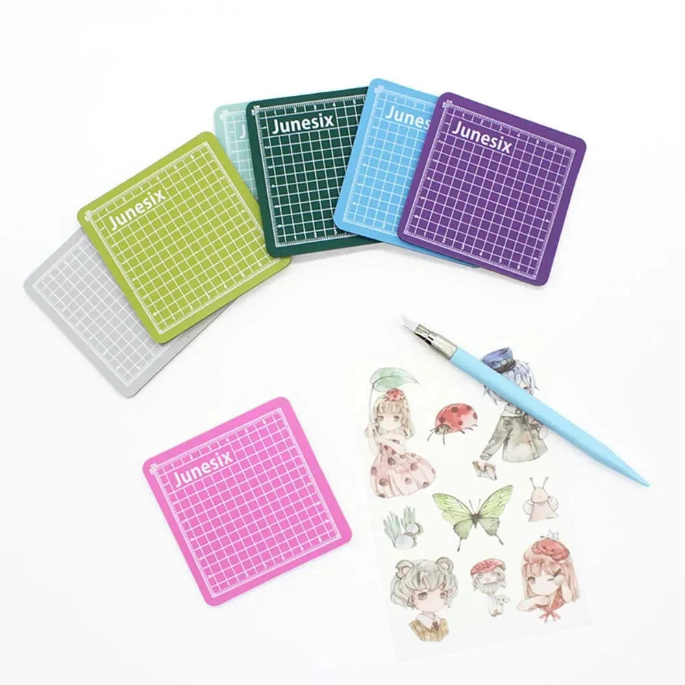 1PC Colorful Mini Model Cutting Mat Engraving Pad Art Supplies Stationery School Supplies 8*8cm for Art Supplies School Tools