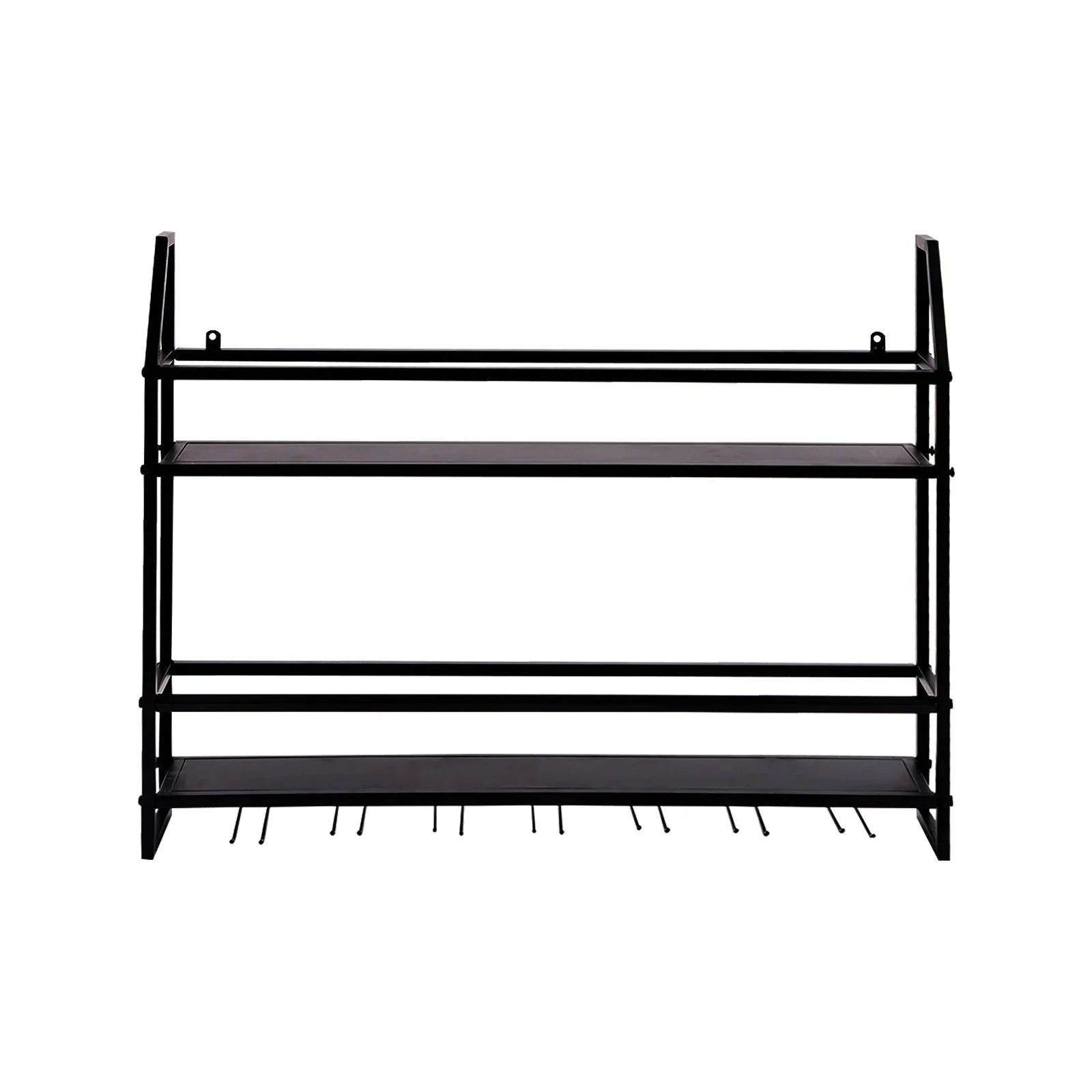 Wall Mounted Iron Wine Rack Bottle Champagne Glass Holder Shelves Bar Home Party Light and Strong Durable Unique Design Decor