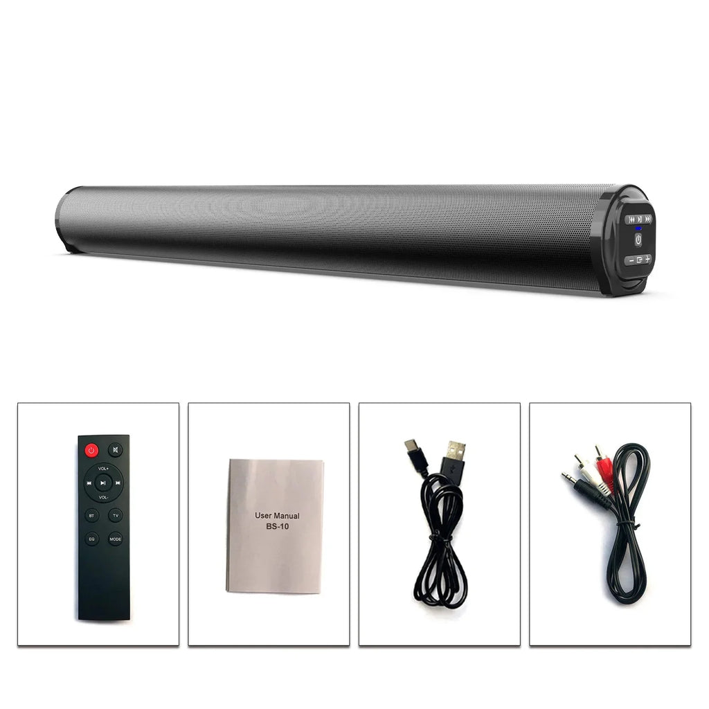 Super Powerful Sound Bar Portable Wireless Bluetooth Speaker Surround Stereo Home TV Sound Box Subwoofer FM Radio Home Theater