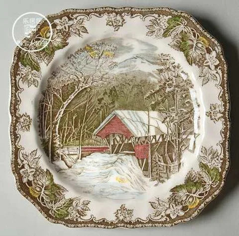 British Friendship Village series, decorative plates, Western food plates