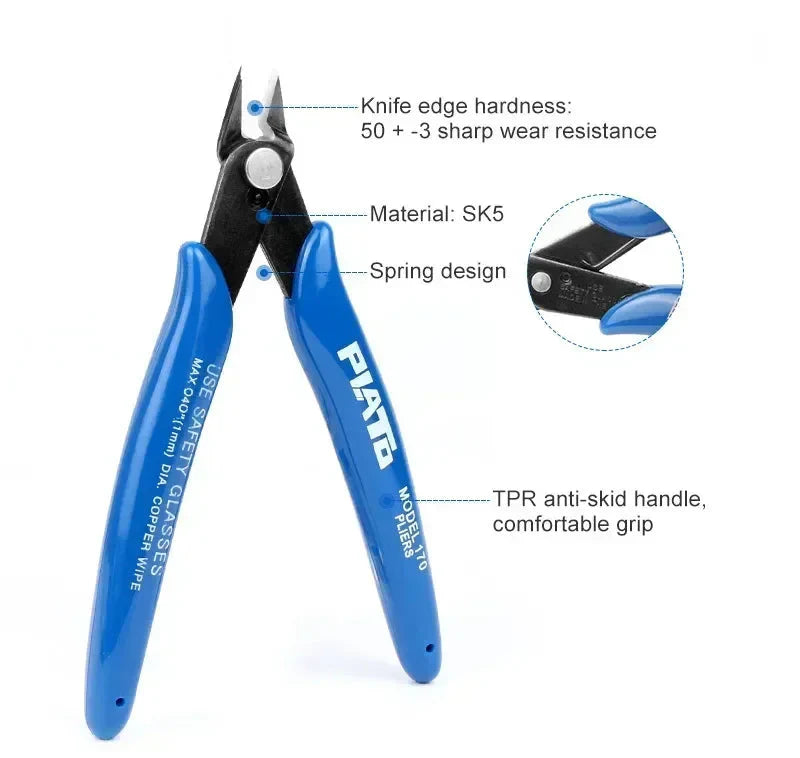 1/5/10/20pcs PLATO 170 Wishful Clamp DIY Electronic Diagonal Pliers Side Cutting Nippers Wire Cutter 3D Printer Parts