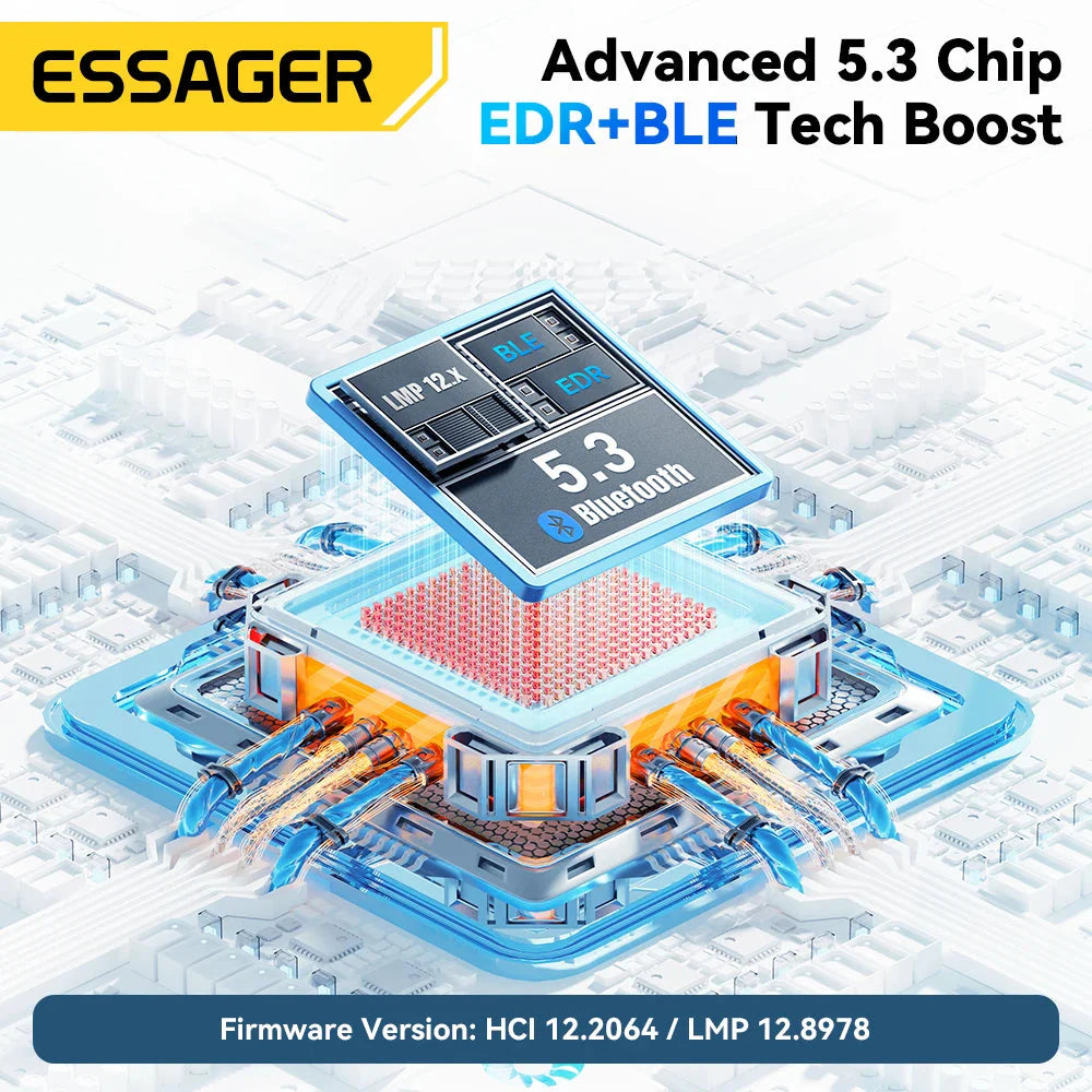 Essager USB Bluetooth 5.3 Adapter Aux Audio Receiver Transmitter For PC Speaker Laptop Wireless Mouse soundbox USB Transmitter
