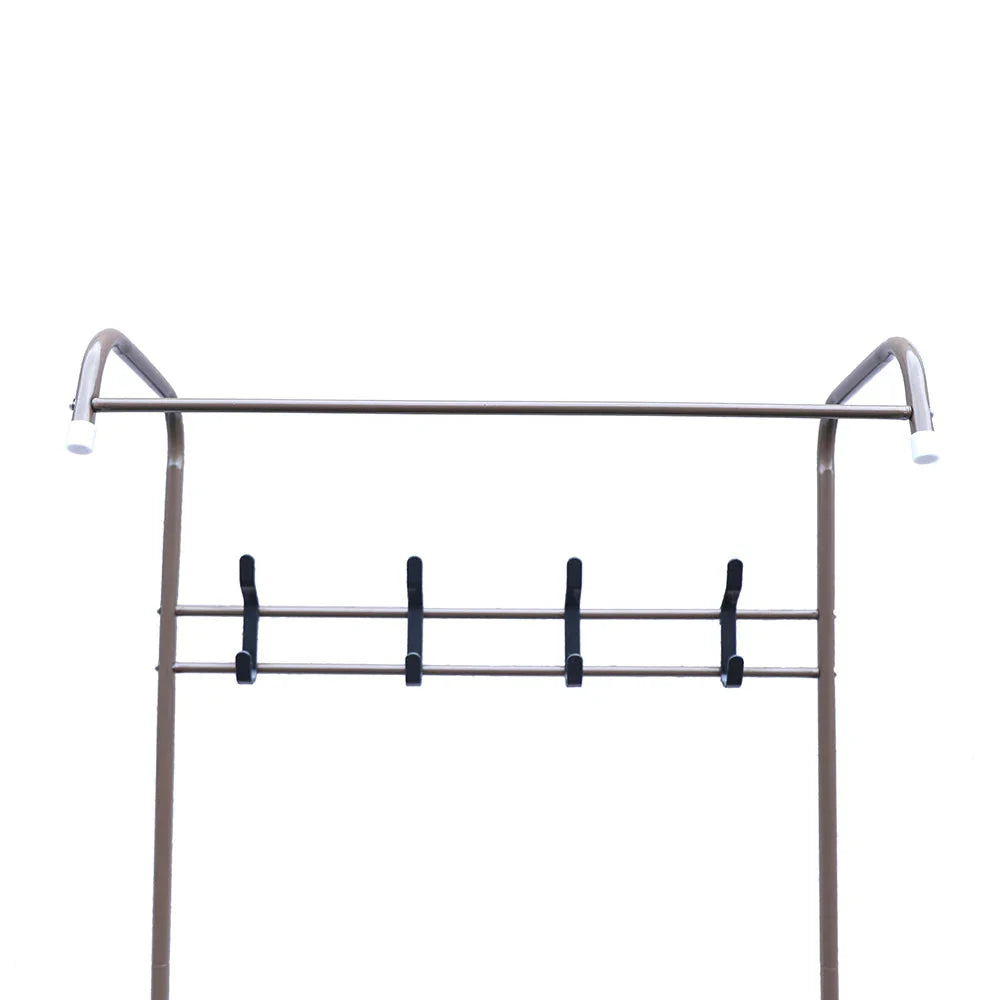 Independent Hanger Brown Metal Shoe Hanger 4 Hooks Clothes Rack Clothes Hangers Coat Hanger Stand Wardrobe Stand