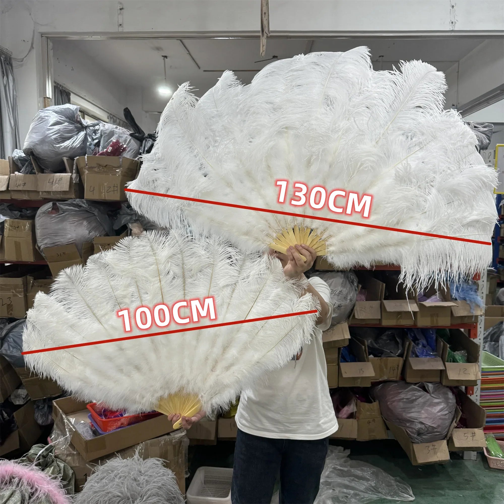 130CM Ostrich Feather Fans