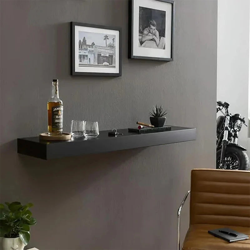 Solid Color Designer Shelf With Secret Compartment Concealed Floating Shelf Wall-Mounted Storage Solution Hidden Furniture