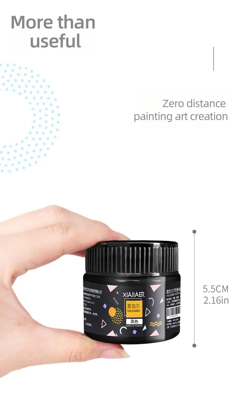 Acrylic paint 100ml hand-painted wall painting Graffiti Stone T-shirt tinned paint Studio multi-color acrylic paint