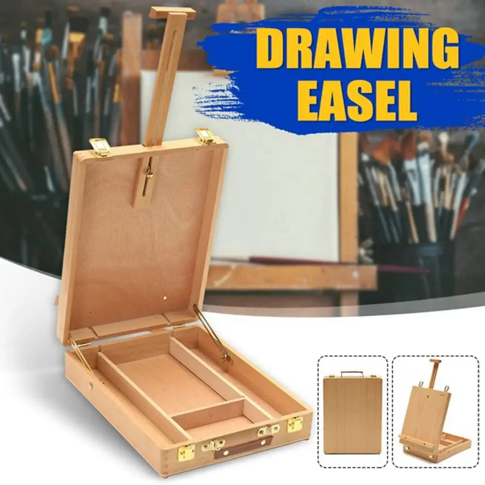 Artist Beech Drawing Supplies Desktop Art Oil Paint Easel Sketch Box Painting Supplies