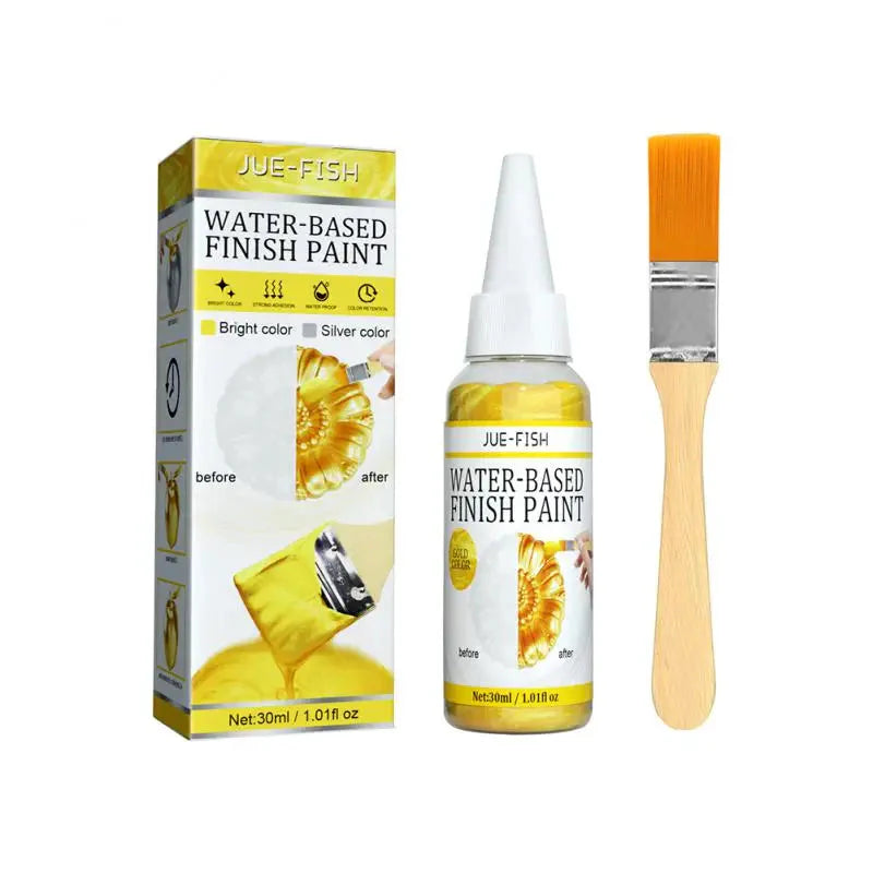 30ml Gold Paint Metallic Acrylic Paint Waterproof Not Faded For Statuary Coloring DIY Hand Clothes Painted Graffiti Pigments