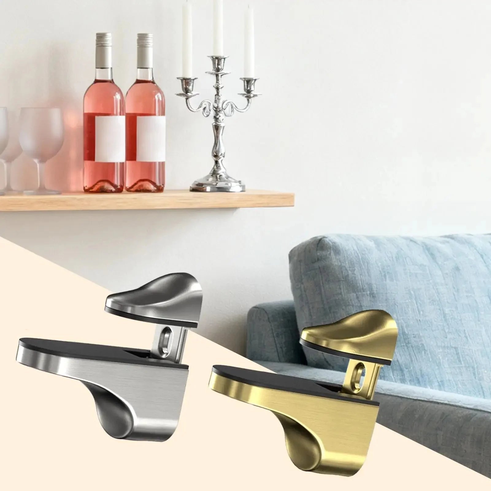 Shelf Brackets Adjustable Shower Glass Shelf Brackets Holder Parts Holder Support Clip Hardware for Wood Acrylic Cabinet Bar