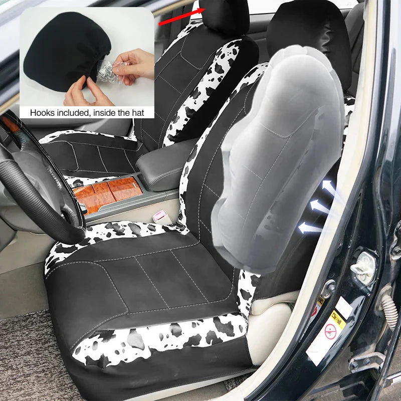 AUTO PLUS Universal Printing Faux Leather Car Seat Covers Fit For Most Car SUV Truck Van Car Accessories Interior