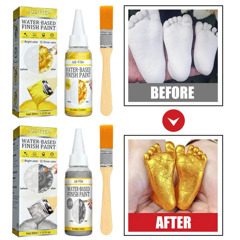 30ml Gold Paint Metallic Acrylic Paint Waterproof Not Faded For Statuary Coloring DIY Hand Clothes Painted Graffiti Pigments
