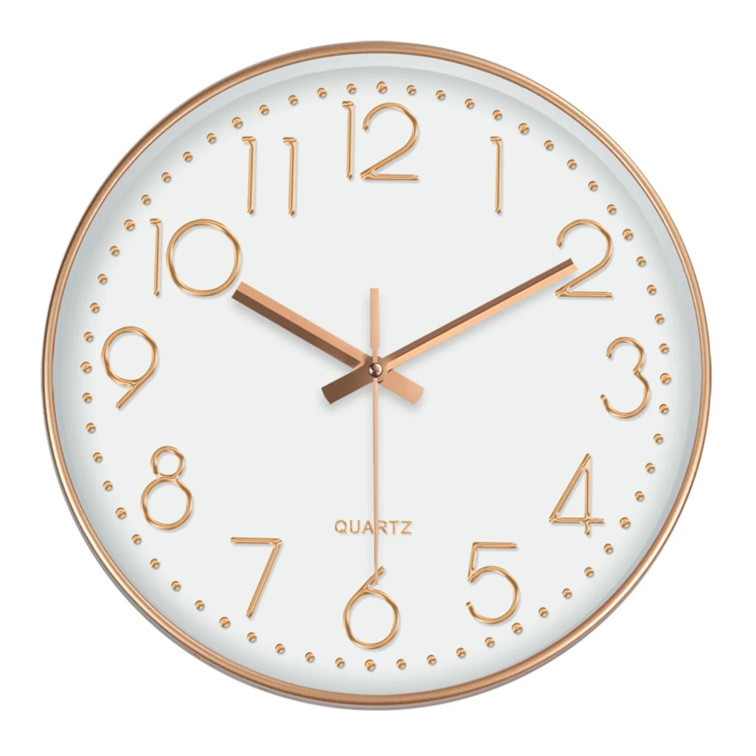 Minimalist Quartz Wall Clock Cubic Digital Clock Modern Style Silent Non Ticking Living Room Bedroom Office Clock 8/10/12 Inch
