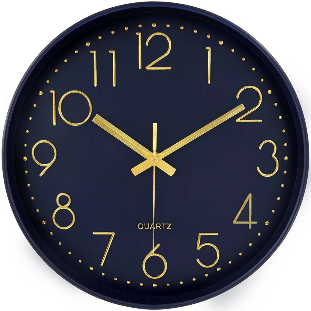 Minimalist Quartz Wall Clock Cubic Digital Clock Modern Style Silent Non Ticking Living Room Bedroom Office Clock 8/10/12 Inch