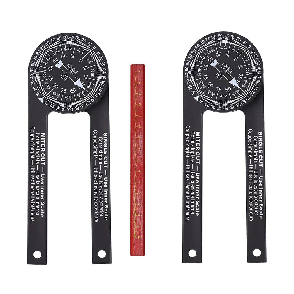 Professional Miter Saw Protractor Angle Finder Precision Miter Angle Finder for Carpenters Plumbers Bevel Protractor Woodworking