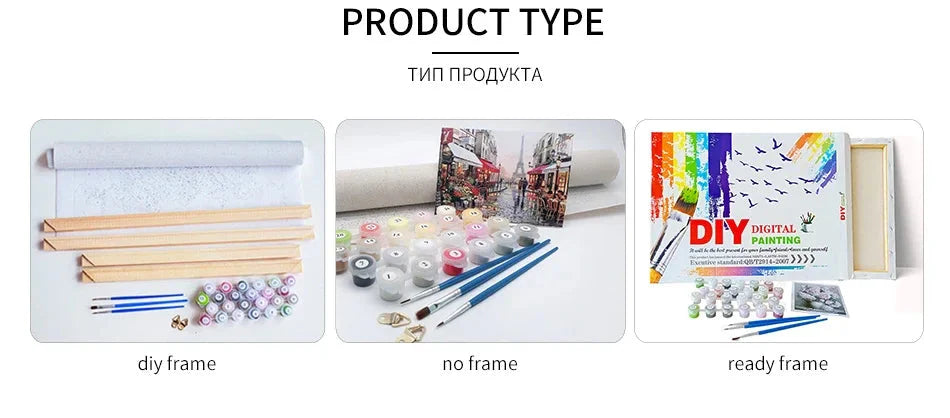 DIY Paint by Numbers Kit for Adults - Natural Scenery & Botanical Canvas Art
