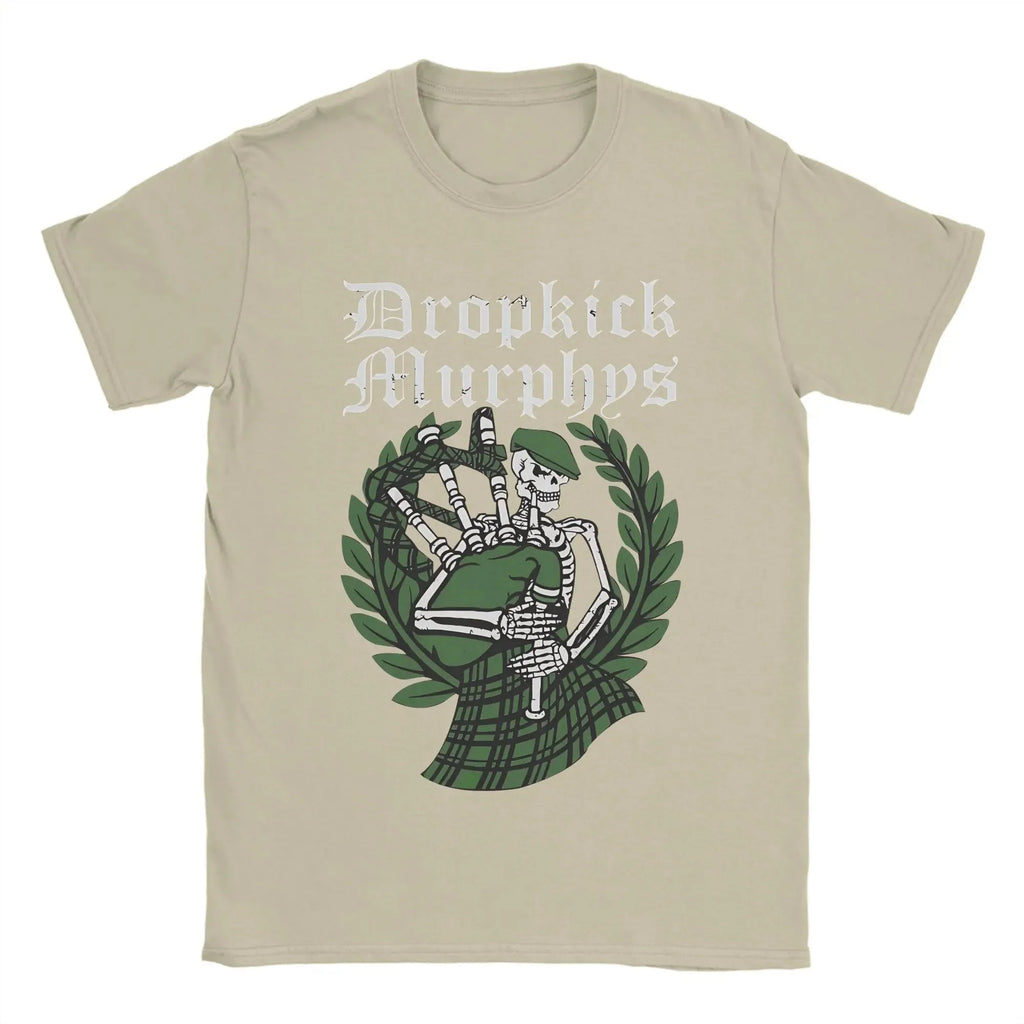 Men's T-Shirts Dropkicks Murphyss Band Novelty 100% Cotton Tee Shirt Short Sleeve  T Shirt Crewneck Clothing Gift Idea