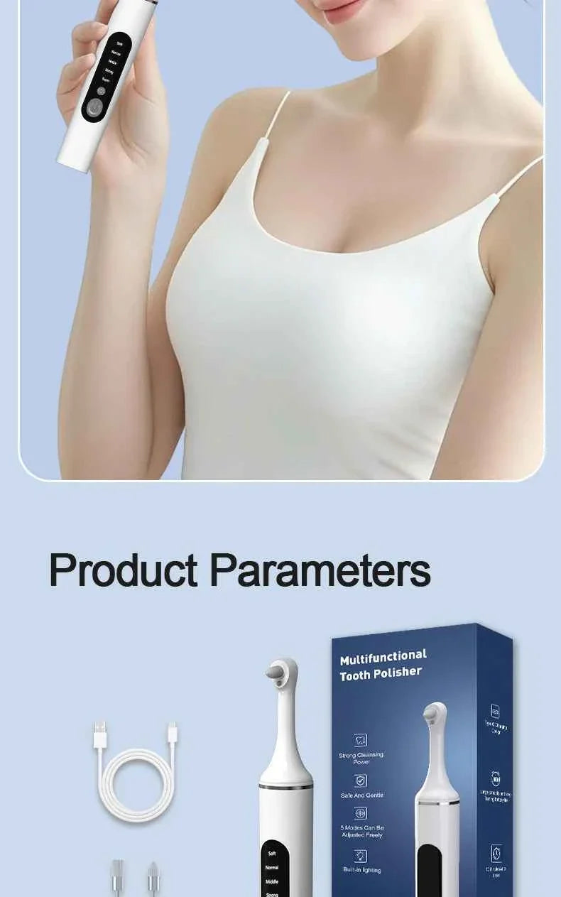 Xiaomi Electric Sonic Vibration Dental Scaler Teeth Whitening Plaque Calculus Stains Tartar Removal Toothbrush Tooth Clean NEW