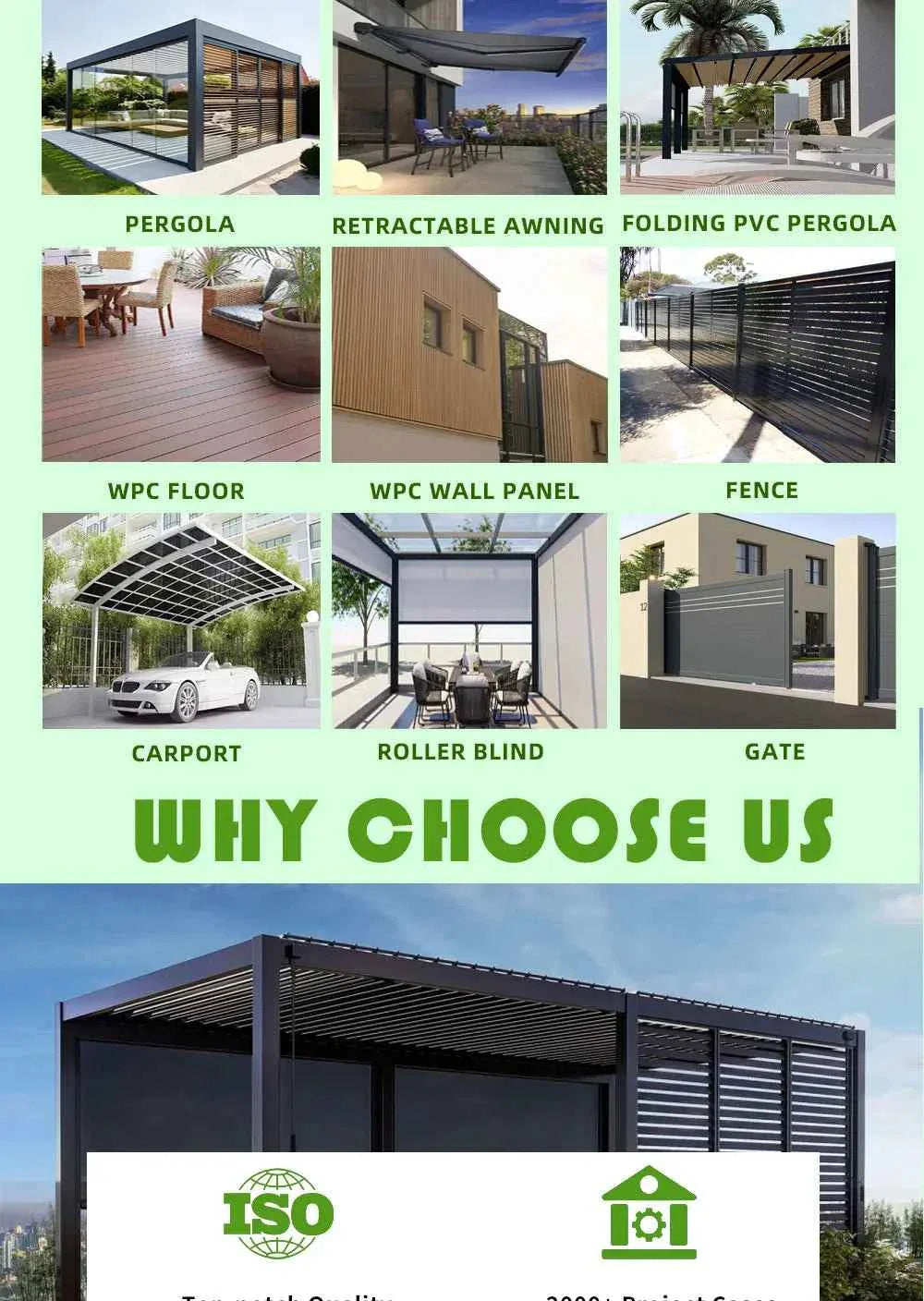 3x4m Motorized Aluminum Pergola - Waterproof Gazebo with LED Lighting & Roller Shutters
