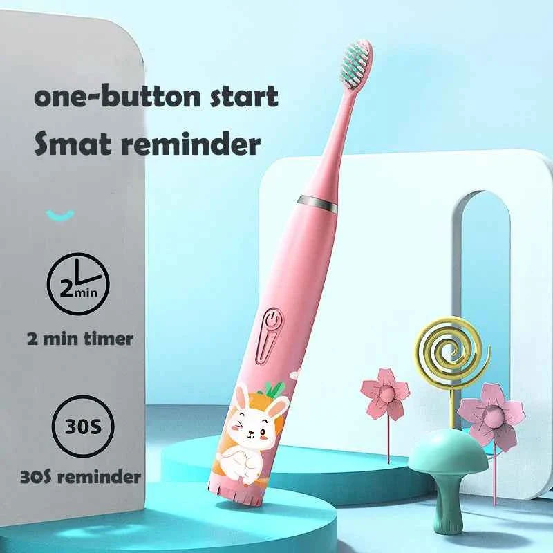 Sonic Electric Toothbrush for Children Kids cleaning teeth whitening Rechargeable water proof Replace The Tooth Brush Head