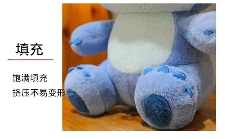 Disney Cute Blue Stitch Stuffed Plush Toy Cartoon Anime Stitch Kawaii Sleeping Pillow Plush Doll Giving Girls Birthday Gifts