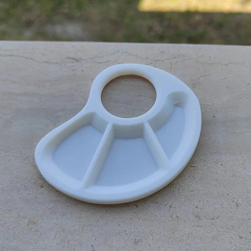 Ergonomic Thumb Palette Petite Paint Palette Smooth Surface for Artists Outdoor Painting Home Crafts School Art Classes