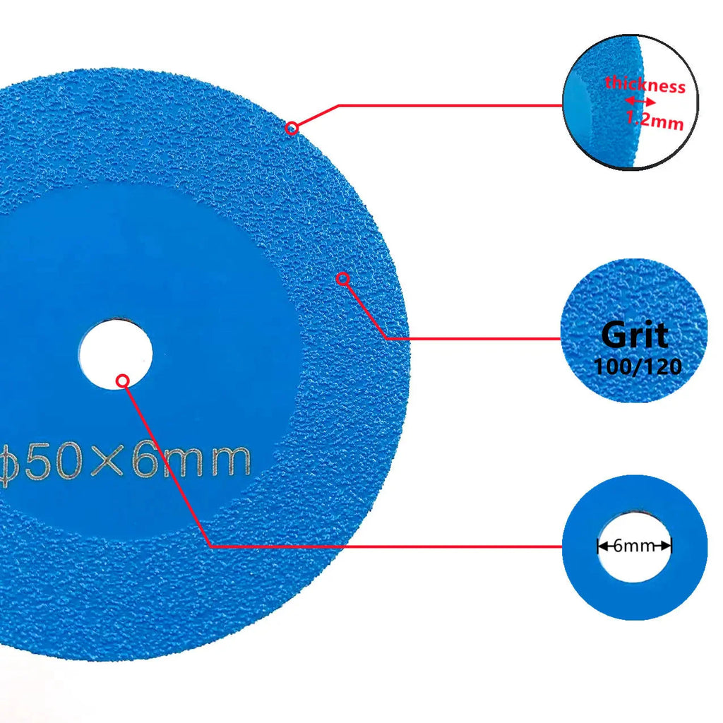 2inch 1-10Pcs Diamond Cutting Disc Glass Jade Crystal Tile Marble Saw Blade Brazed Glass Engraving Round Shank Mini Saw Blade