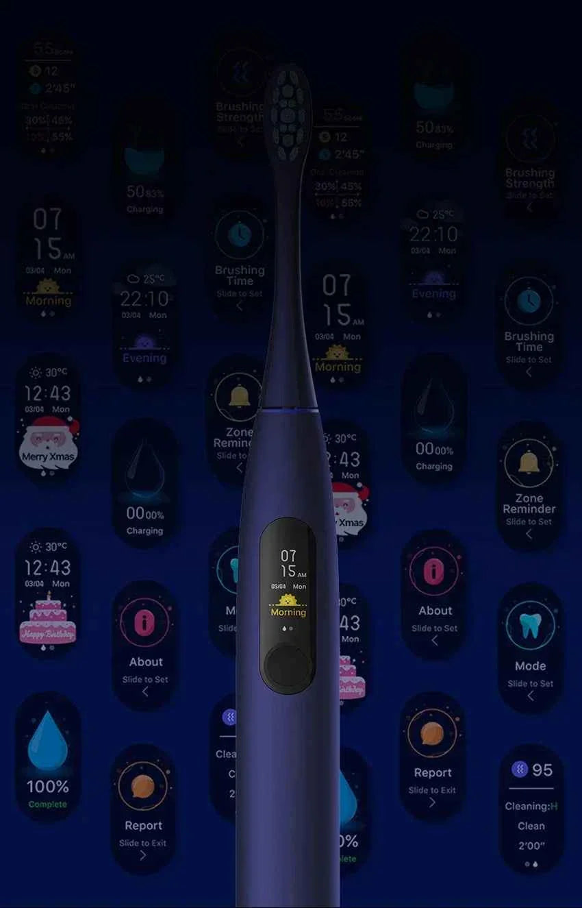 Oclean X Pro Sonic Electric Toothbrush Whitening Teeth Vibrator Wireless Charge 40 Days Works Smart APP Ultrasonic Check QH2