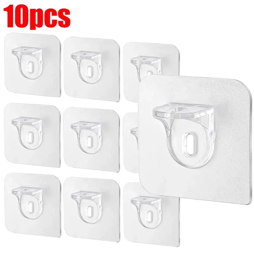 Shelf Support Hooks Punch-Free Closet Cabinet Partition Plate Holder Without Trace Bracket Home Tools For Home Kitchen Bathroom