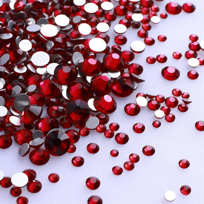 SS3-SS30 Red Series Non-Hotfix Glass Flat-Back  Rhinestones
