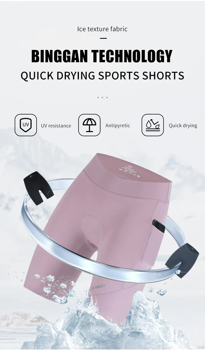 ZYKNIGT Women's Pro Summer Cycling Bib Shorts - High-Performance Free-Cut Hems & Breathable Quick-Dry Compression