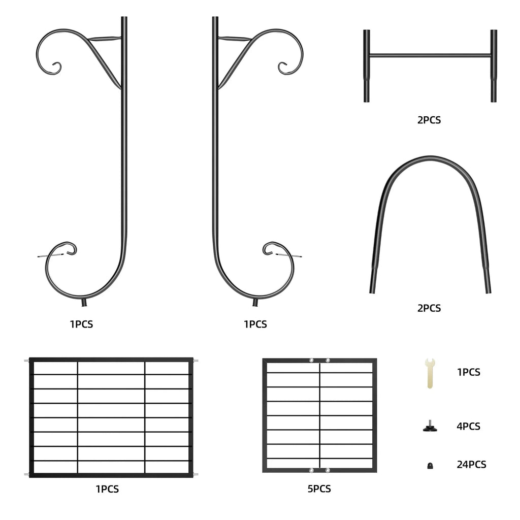 6 Tiers Metal Plant Stand Indoor Outdoor Flower Display Rack Holder